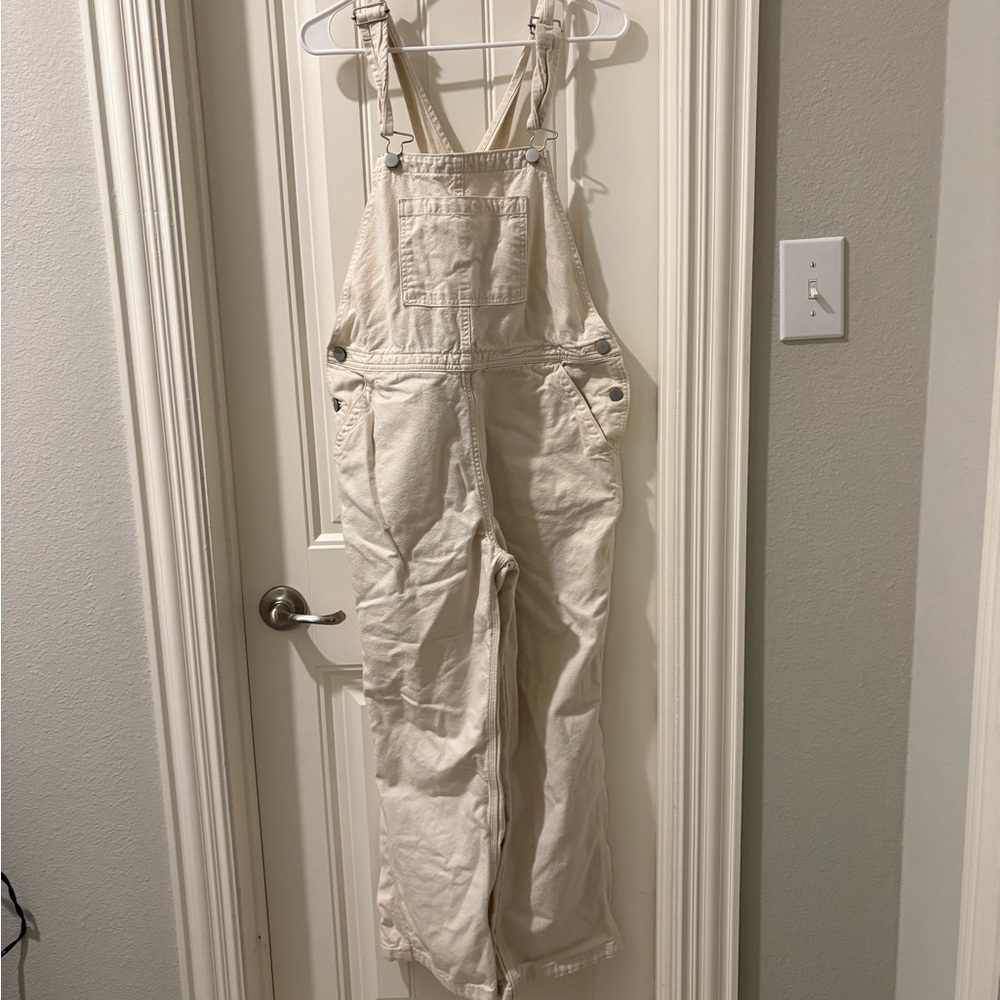 Everlane Women's Cream Jeans Overalls
